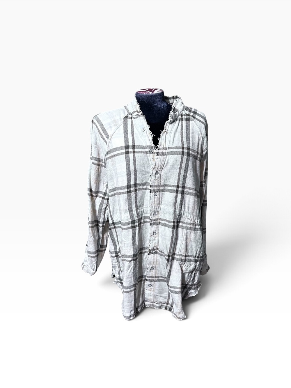 We The Free Women’s Oversized Plaid Flannel Cotton Top Size Small